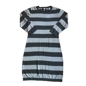 MOSSIMO Sweater Dress Black & Grey Stripe Size Small